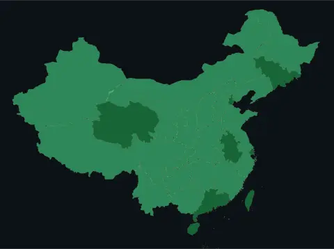 中国大陆三网（电信/联通/移动）延迟热力图预览