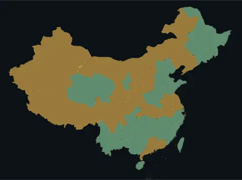 中国大陆三网（电信/联通/移动）延迟热力图预览
