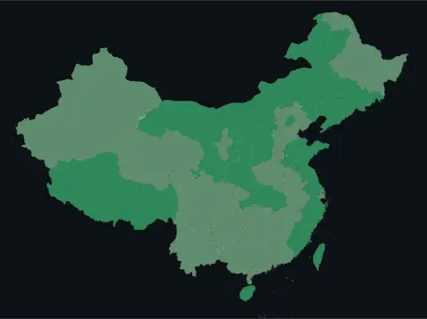 中国大陆三网（电信/联通/移动）延迟热力图预览