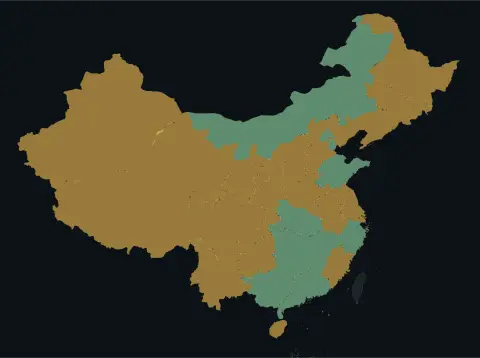中国大陆三网（电信/联通/移动）延迟热力图预览