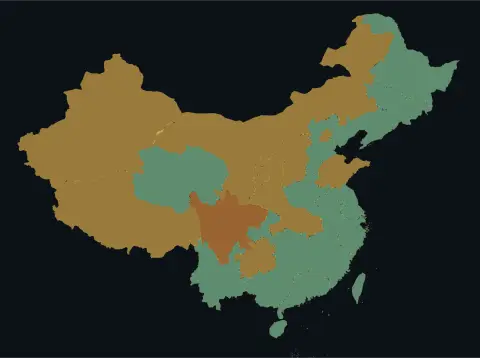 中国大陆三网（电信/联通/移动）延迟热力图预览