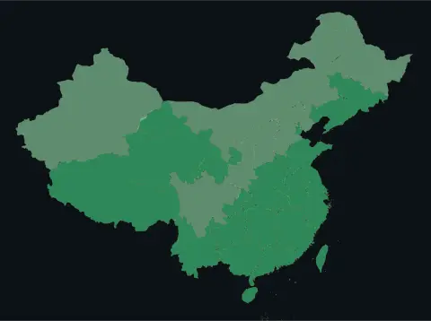 中国大陆三网（电信/联通/移动）延迟热力图预览
