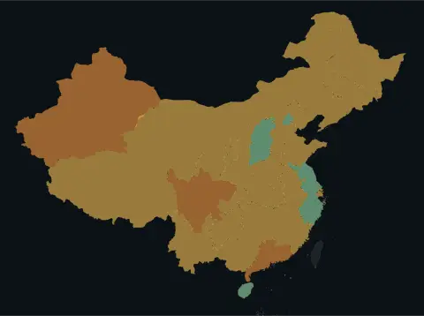 中国大陆三网（电信/联通/移动）延迟热力图预览