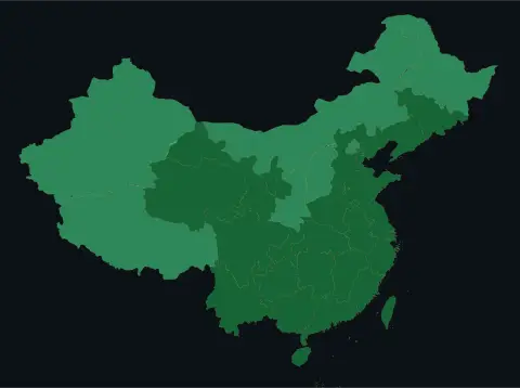 中国大陆三网（电信/联通/移动）延迟热力图预览