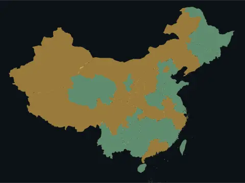 中国大陆三网（电信/联通/移动）延迟热力图预览
