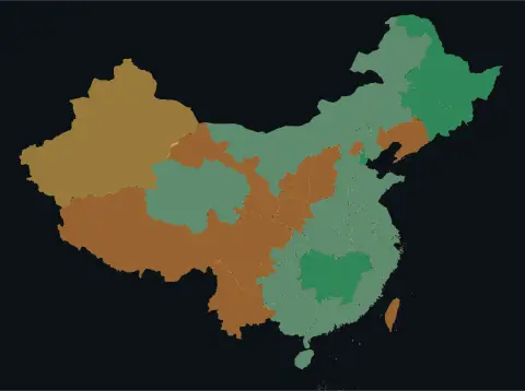 中国大陆三网（电信/联通/移动）延迟热力图预览