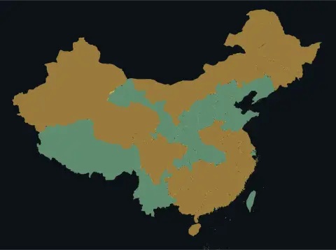 中国大陆三网（电信/联通/移动）延迟热力图预览