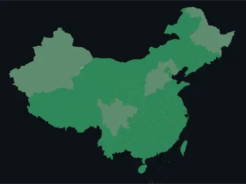 中国大陆三网（电信/联通/移动）延迟热力图预览
