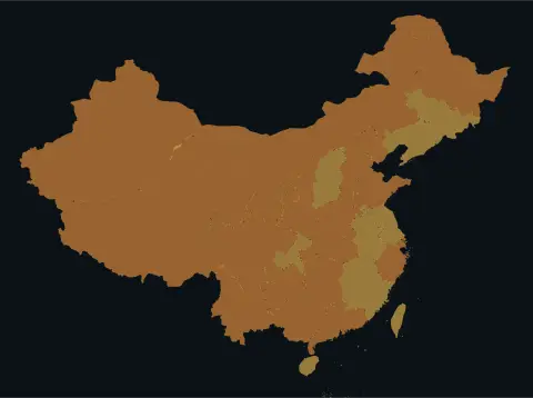 中国大陆三网（电信/联通/移动）延迟热力图预览
