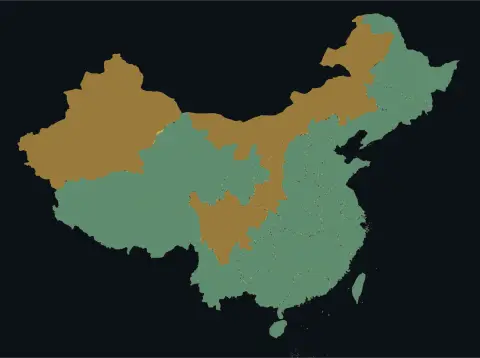中国大陆三网（电信/联通/移动）延迟热力图预览