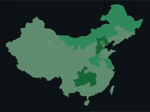 中国大陆三网（电信/联通/移动）延迟热力图预览