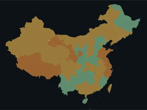 中国大陆三网（电信/联通/移动）延迟热力图预览