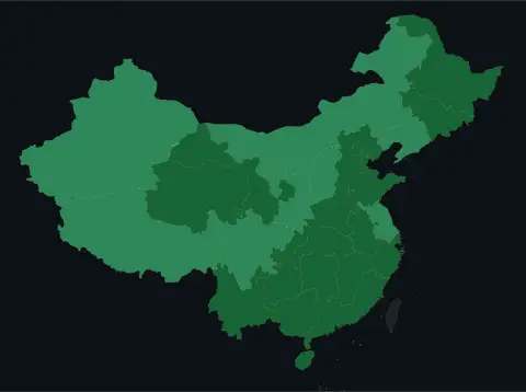中国大陆三网（电信/联通/移动）延迟热力图预览
