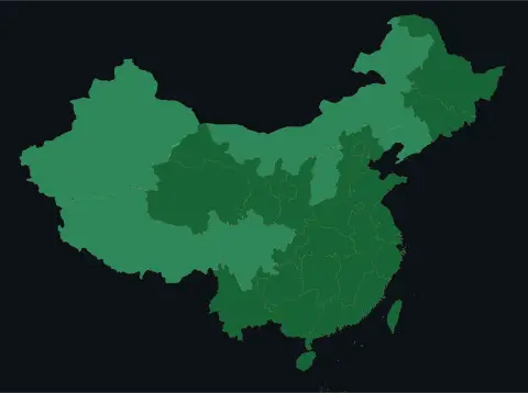 中国大陆三网（电信/联通/移动）延迟热力图预览