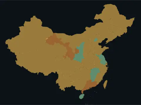 中国大陆三网（电信/联通/移动）延迟热力图预览