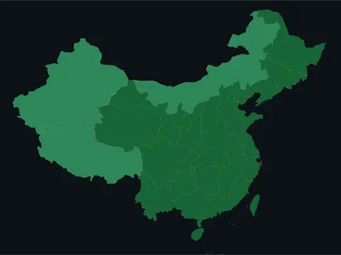 中国大陆三网（电信/联通/移动）延迟热力图预览