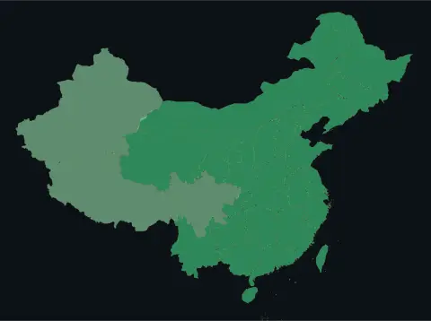 中国大陆三网（电信/联通/移动）延迟热力图预览
