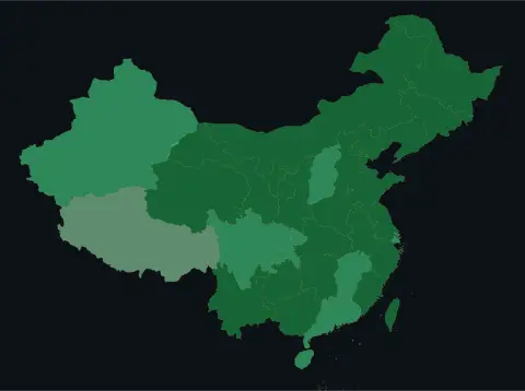 中国大陆三网（电信/联通/移动）延迟热力图预览