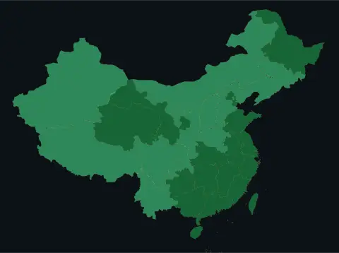 中国大陆三网（电信/联通/移动）延迟热力图预览