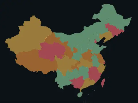 中国大陆三网（电信/联通/移动）延迟热力图预览