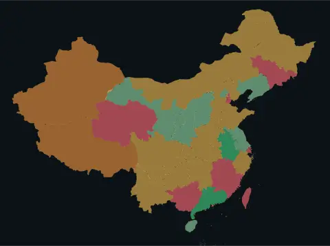 中国大陆三网（电信/联通/移动）延迟热力图预览