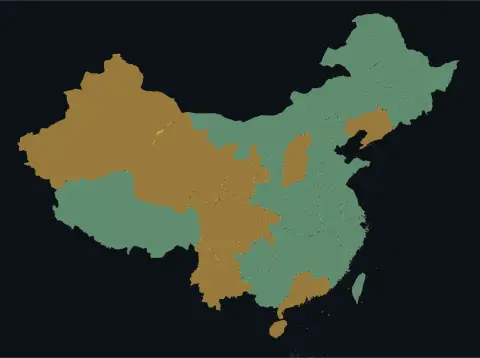 中国大陆三网（电信/联通/移动）延迟热力图预览