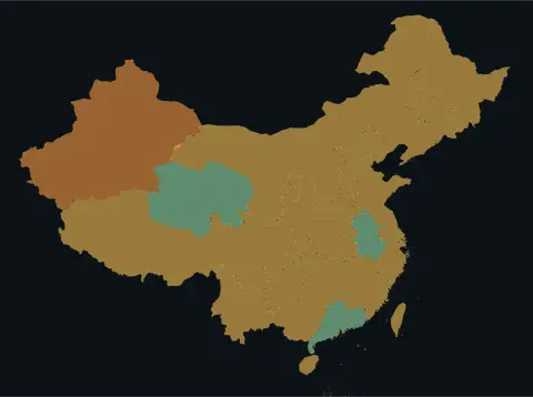 中国大陆三网（电信/联通/移动）延迟热力图预览
