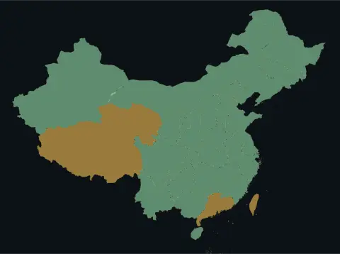 中国大陆三网（电信/联通/移动）延迟热力图预览