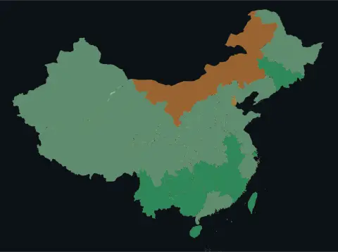 中国大陆三网（电信/联通/移动）延迟热力图预览