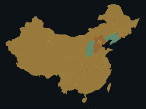 中国大陆三网（电信/联通/移动）延迟热力图预览