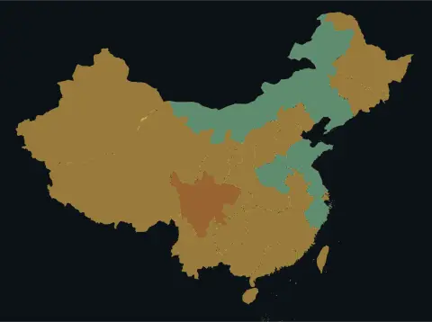 中国大陆三网（电信/联通/移动）延迟热力图预览
