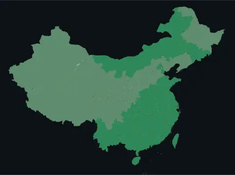 中国大陆三网（电信/联通/移动）延迟热力图预览