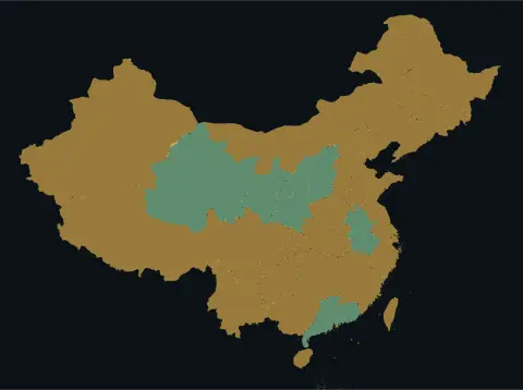 中国大陆三网（电信/联通/移动）延迟热力图预览
