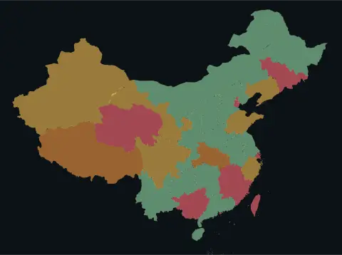 中国大陆三网（电信/联通/移动）延迟热力图预览