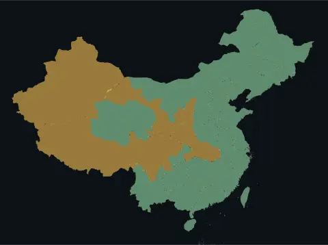 中国大陆三网（电信/联通/移动）延迟热力图预览