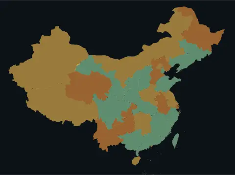 中国大陆三网（电信/联通/移动）延迟热力图预览