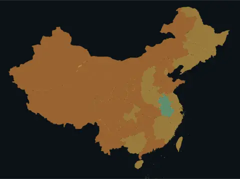 中国大陆三网（电信/联通/移动）延迟热力图预览