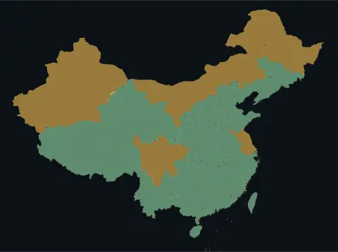 中国大陆三网（电信/联通/移动）延迟热力图预览