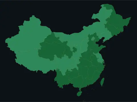 中国大陆三网（电信/联通/移动）延迟热力图预览