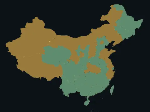 中国大陆三网（电信/联通/移动）延迟热力图预览