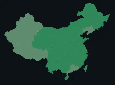 中国大陆三网（电信/联通/移动）延迟热力图预览