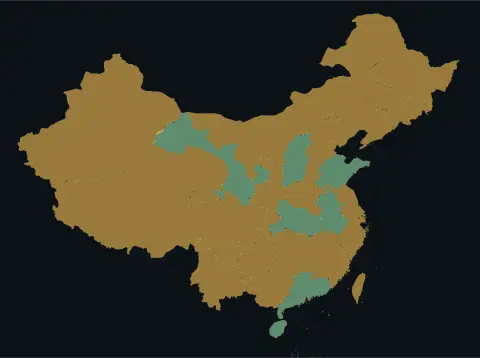 中国大陆三网（电信/联通/移动）延迟热力图预览