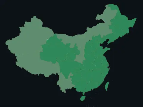 中国大陆三网（电信/联通/移动）延迟热力图预览