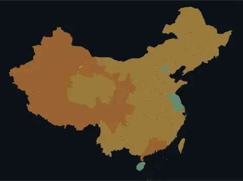 中国大陆三网（电信/联通/移动）延迟热力图预览