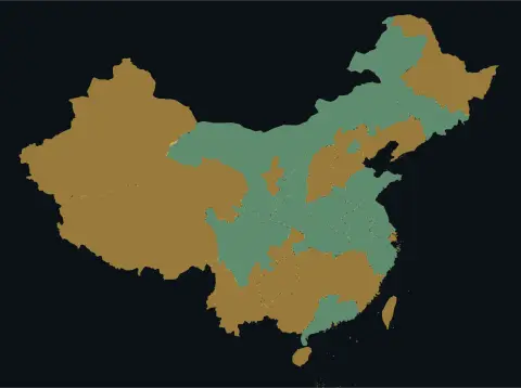 中国大陆三网（电信/联通/移动）延迟热力图预览