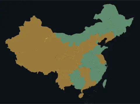 中国大陆三网（电信/联通/移动）延迟热力图预览