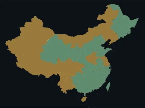 中国大陆三网（电信/联通/移动）延迟热力图预览
