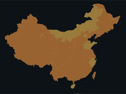 中国大陆三网（电信/联通/移动）延迟热力图预览