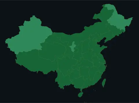 中国大陆三网（电信/联通/移动）延迟热力图预览