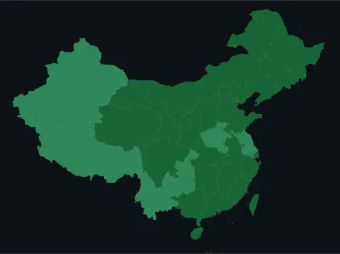 中国大陆三网（电信/联通/移动）延迟热力图预览